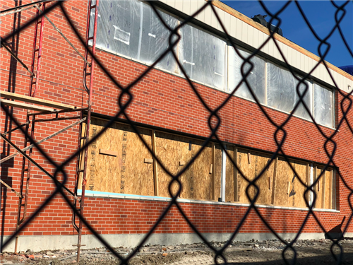 The exterior of Greenbrier's addition. 